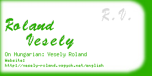 roland vesely business card